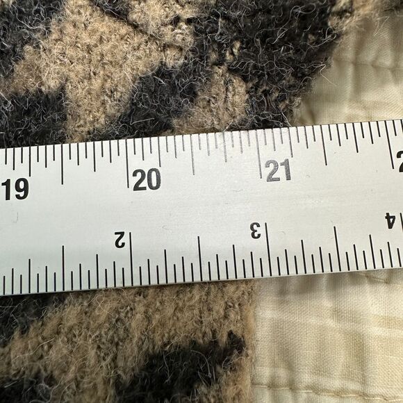 Joseph A Coatigan Houndstooth‎ Open Front Small Tan/Black Cabincore Grandma - Picture 12 of 13